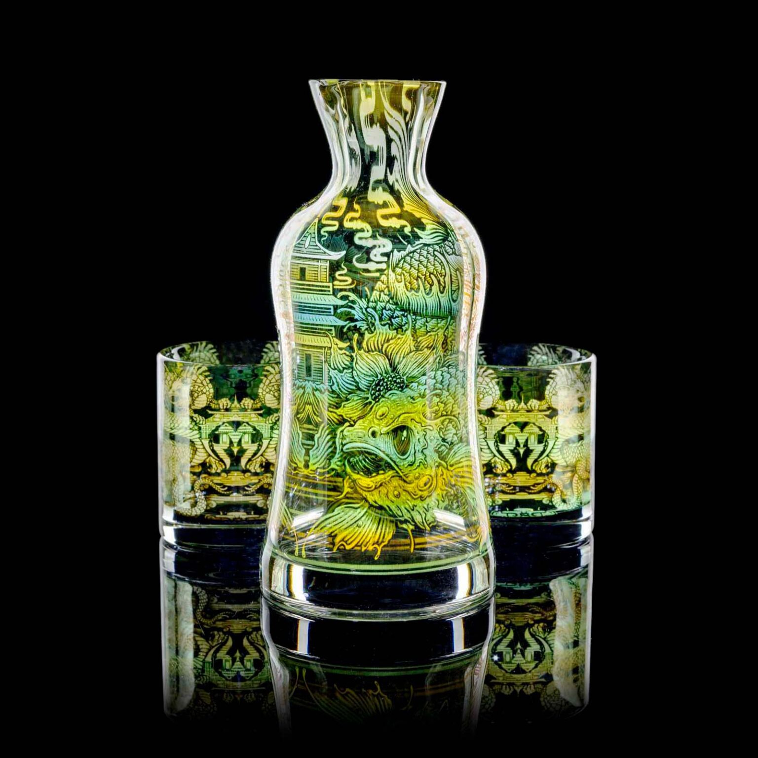 "Dragon's Gate" Sake Set