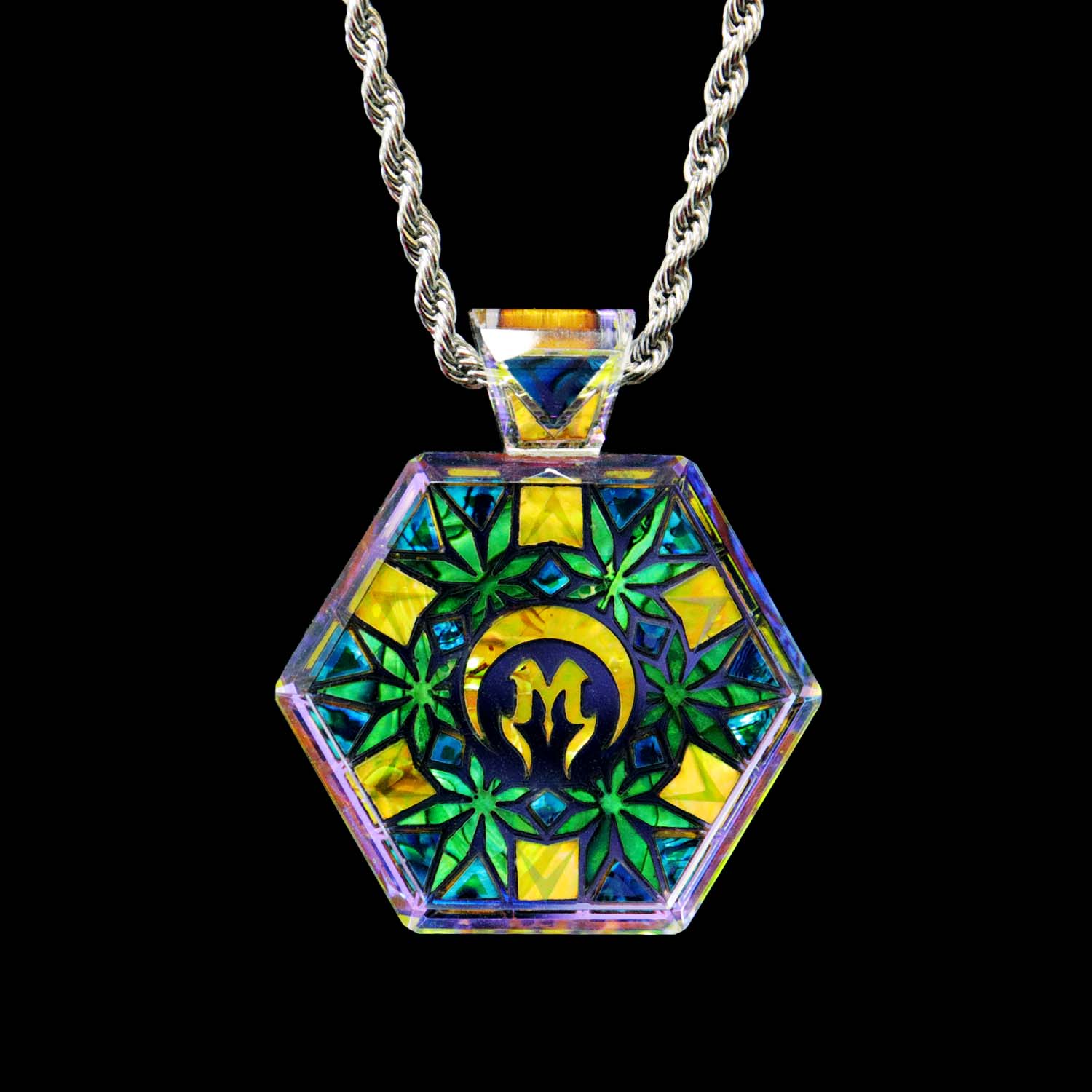 Mosaic Leaf Pendant